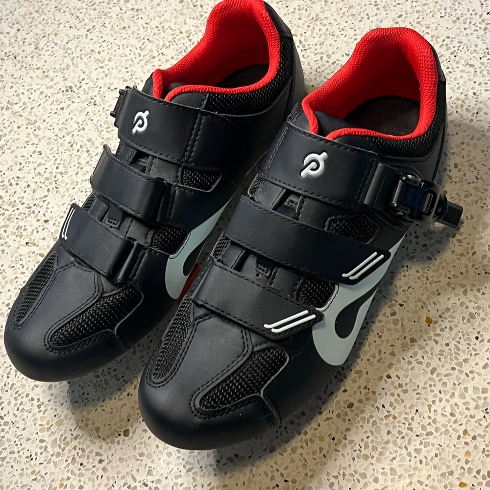 Peloton Black and Red Cycling Shoes - Size 43